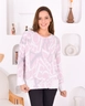 A wholesale clothing model wears pan10053-letter-women's-knitwear-sweater, Turkish wholesale  of 