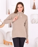A wholesale clothing model wears pan10064-basic-knitwear-sweater, Turkish wholesale  of 