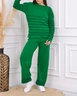 A wholesale clothing model wears pan10035-knitwear-suit-with-trousers, Turkish wholesale  of 