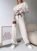 A wholesale clothing model wears pan10039-knitwear-suit-with-trousers, Turkish wholesale  of 