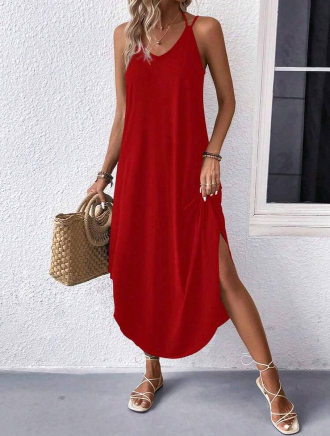 Polo Bonetta Φόρεμα Με Λεπτομέρεια Strappy Viscose Χονδρικό εμπόριο ενδυμάτων Casual