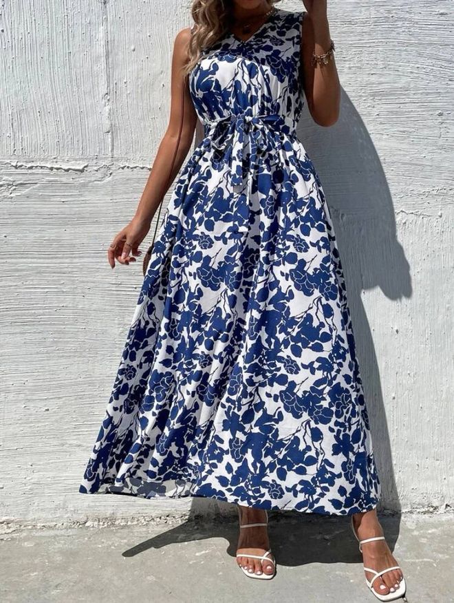 Polo Bonetta Vestido De Crepé Largo Con Cuello Cruzado Ropa al por mayor Casual