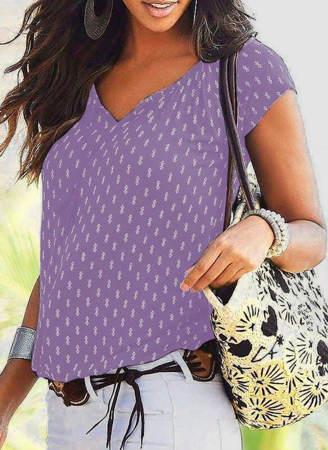 Polo Bonetta Bluse Aus Mikrostoff Mit Quastendetail Großhandelskleidung Lässig