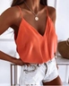 A wholesale clothing model wears pbo10153-strap-detail-sandy-fabric-blouse, Turkish wholesale  of 