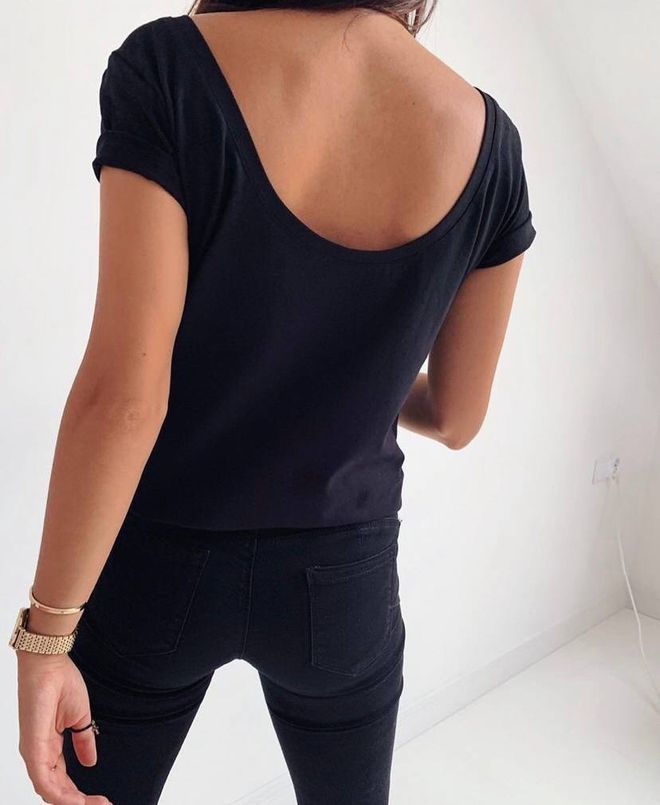 Polo Bonetta T shirt in tessuto single jersey con schiena bassa Abbigliamento all'ingrosso Casuale