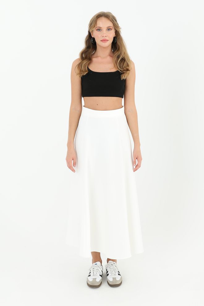 Puane Gonna Svasata Con Cerniera Da Donna Abbigliamento all'ingrosso Elegante