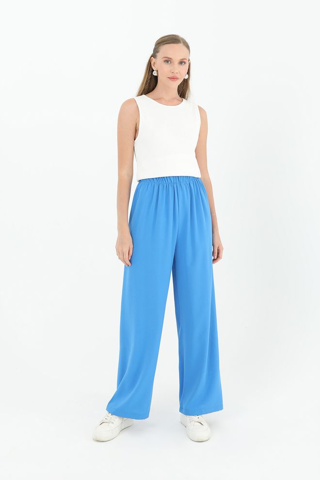 Puane Pantalones Anchos De Cintura Alta Para Mujer Ropa al por mayor Casual