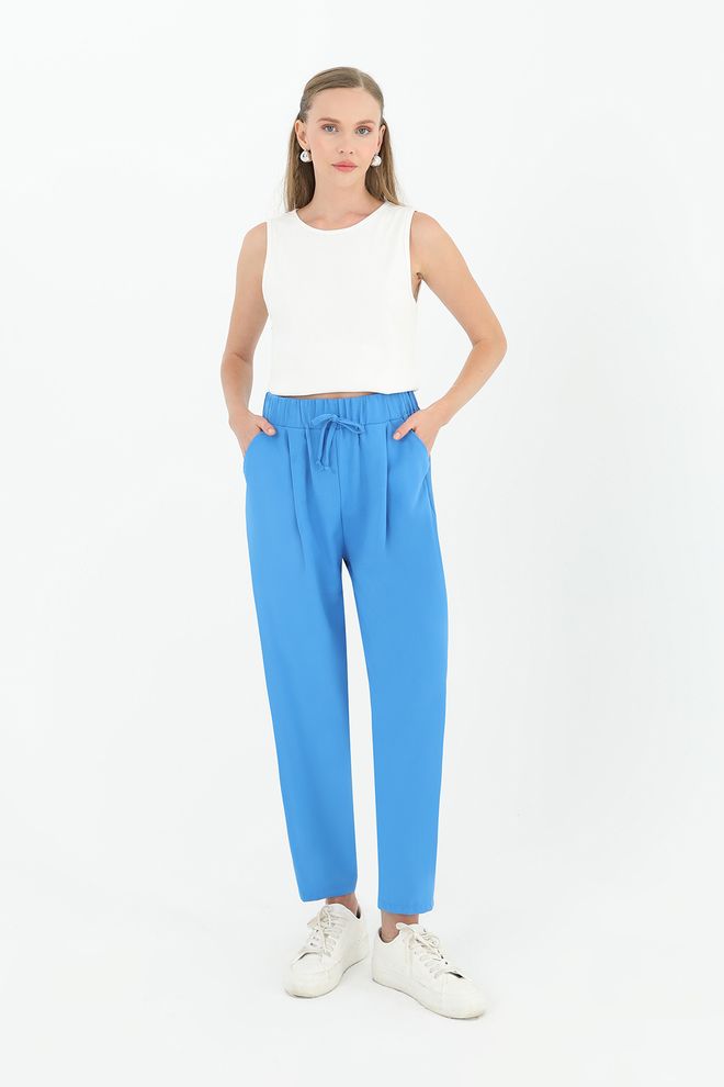 Puane Pantalón Estilo Zanahoria Para Mujer Con Cintura Anudada Ropa al por mayor Casual