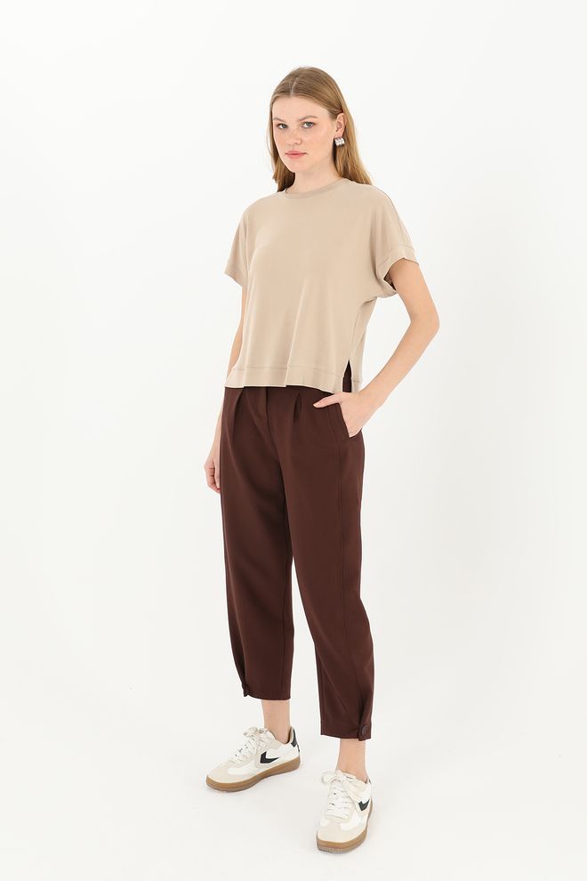 Puane Женске Плисиране Панталоне Са Предњим Копчама Велепродаја одеће Неформалан