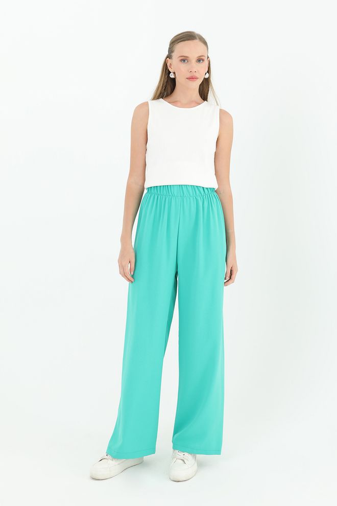 Puane Pantalones Anchos De Cintura Alta Para Mujer Ropa al por mayor Casual