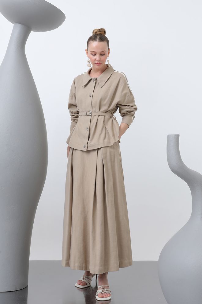Puane Rockset Mit Taillengürtel Mink Großhandelskleidung Elegant