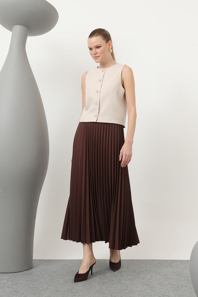 Puane Gonna Plissettata Da Donna Abbigliamento all'ingrosso Casuale