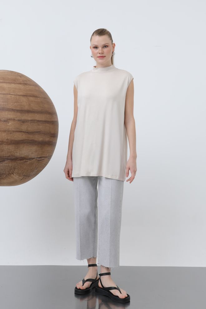 Puane Ropa Interior Sin Mangas Con Cuello Redondo Talla Túnica Para Mujer Ropa al por mayor Casual