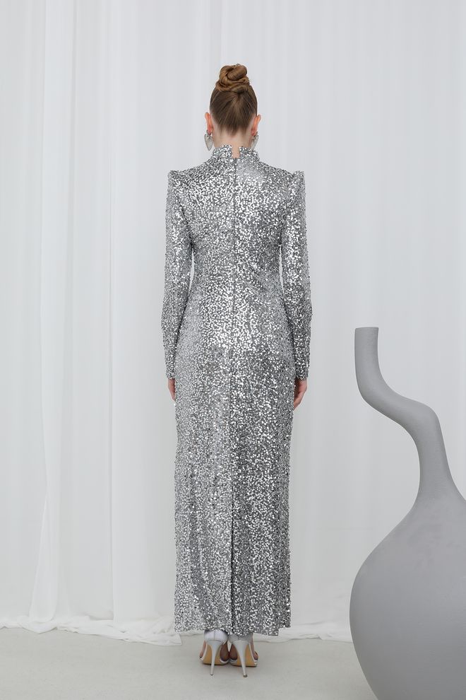 Puane Dress Silver Wholesale Clothing Formal