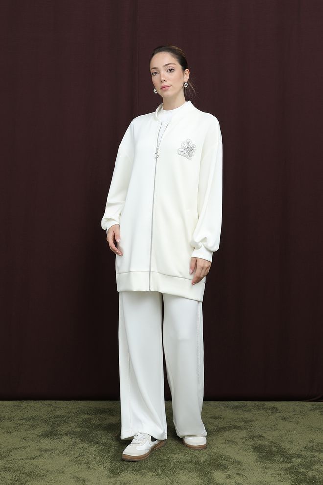 Puane Ensemble Blanc Décontracté Modeste Vêtements en gros Modeste