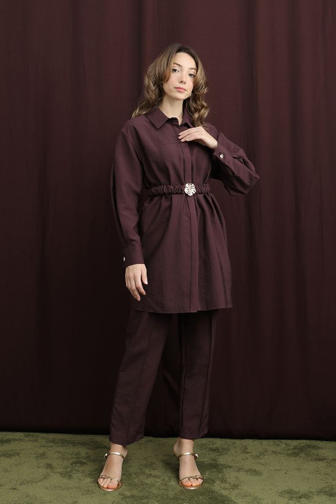 Puane Claret Red Modest Elegant Formal Set Wholesale Clothing Modest