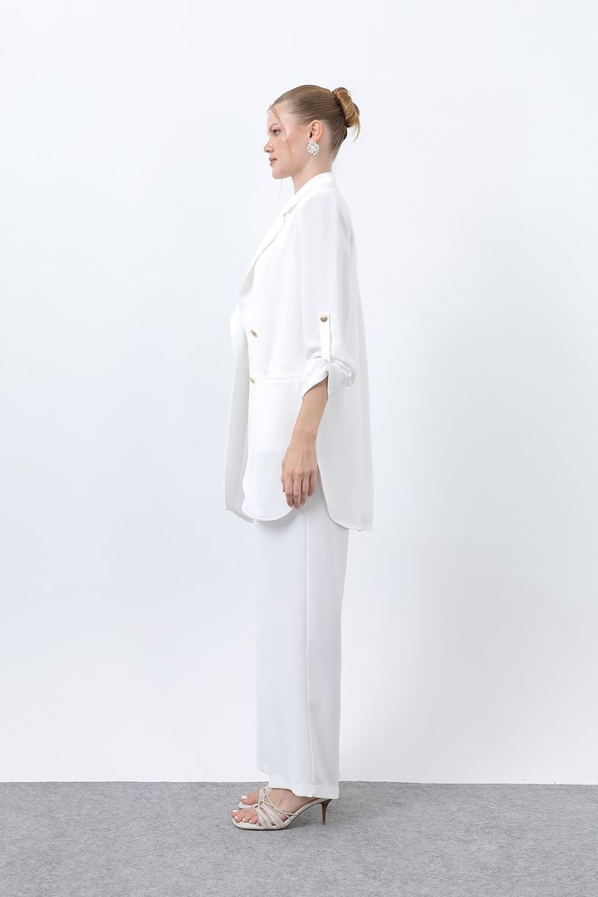 Puane White Elegant Formal Suit Wholesale Clothing Work