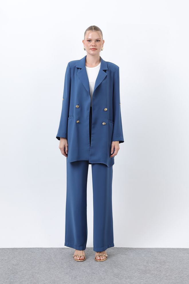 Puane Blue Formal Elegant Suit Wholesale Clothing 1