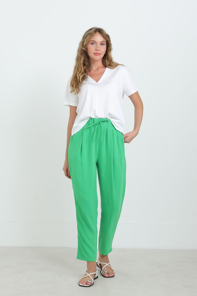 Puane Πράσινο Casual Κομψό Tapered Παντελόνι Χονδρικό εμπόριο ενδυμάτων Casual