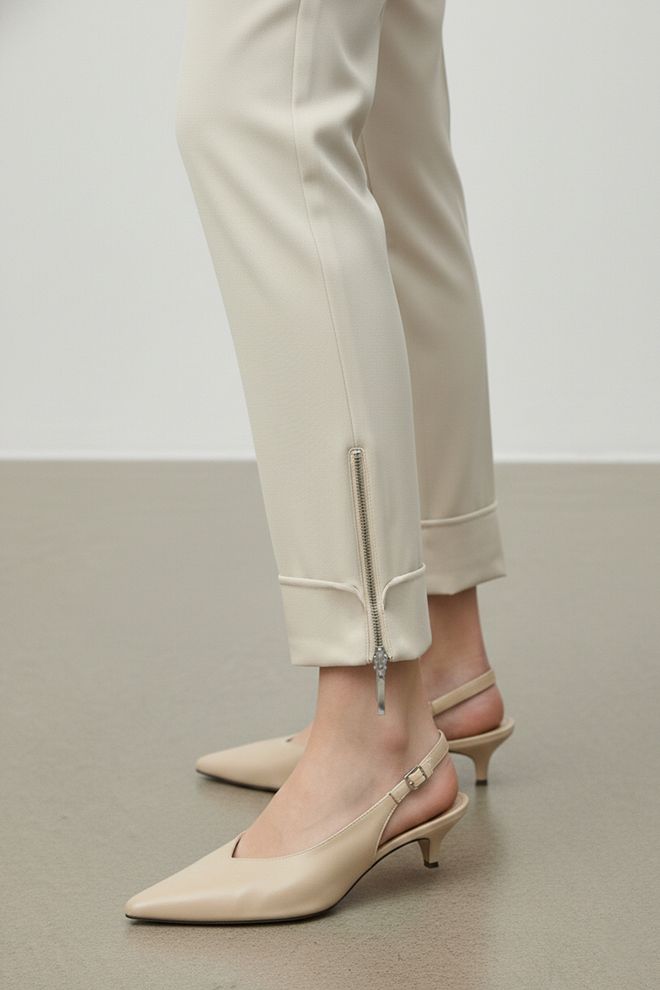 Puane Beige Pants Wholesale Clothing 1