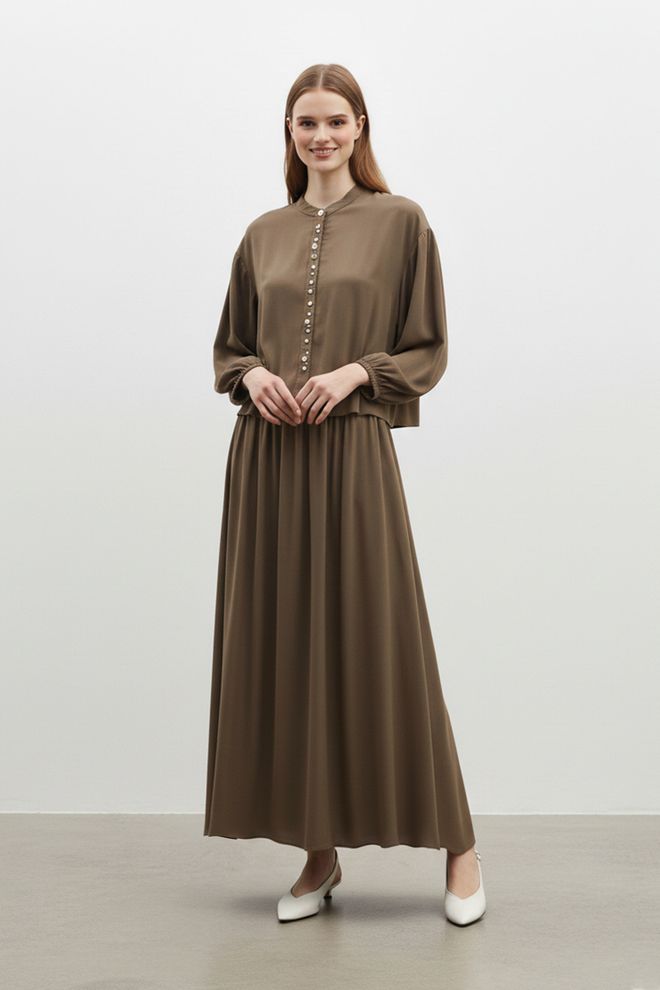 Puane جلس الكاكي محتشم رائع غير رسمي ملابس بالجملة محتشم