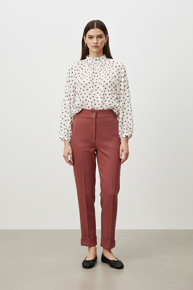 Puane Pantaloni Roșu Bordo Îmbrăcăminte cu ridicata Casual