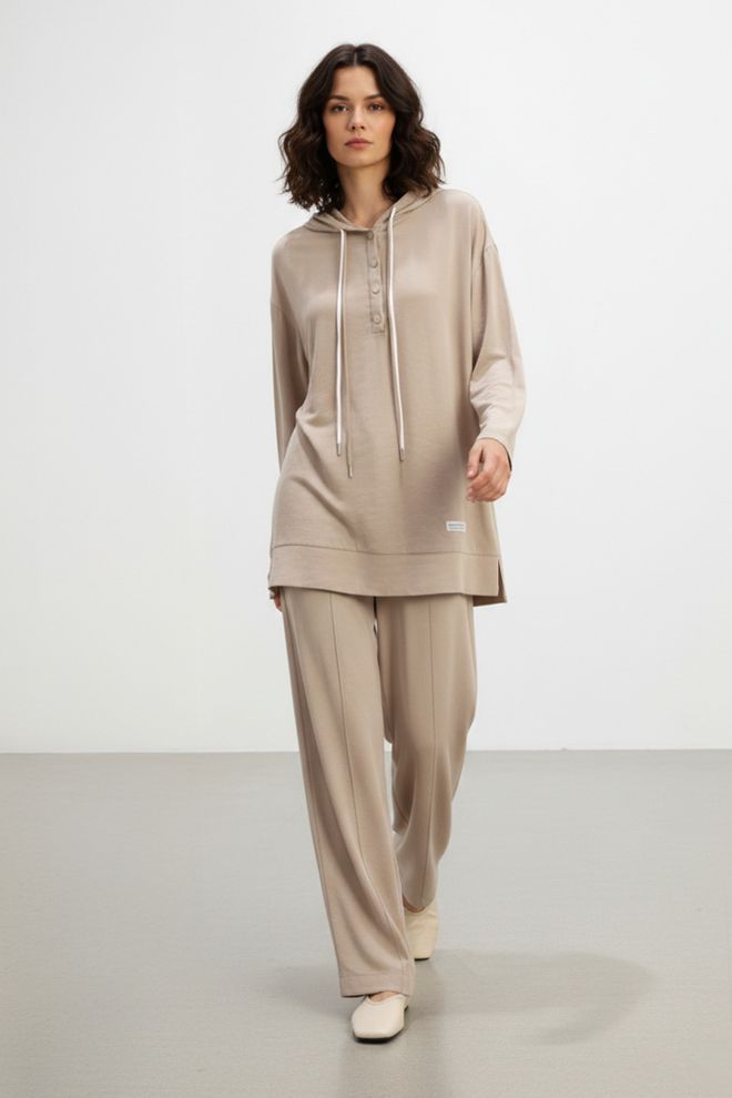 Puane Beige Elegant Casual Set Wholesale Clothing 1