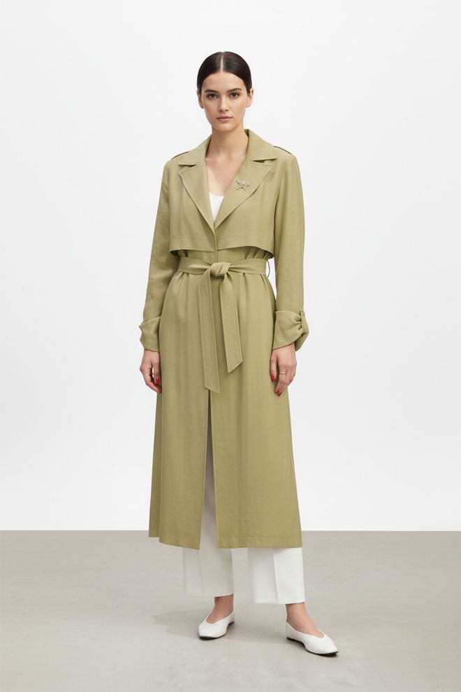 Puane Chaki Lietpaltis Aptempta Vieneilių Kaklaraištis Didmeninė prekyba drabužiais Apykaklė su įkirpimu