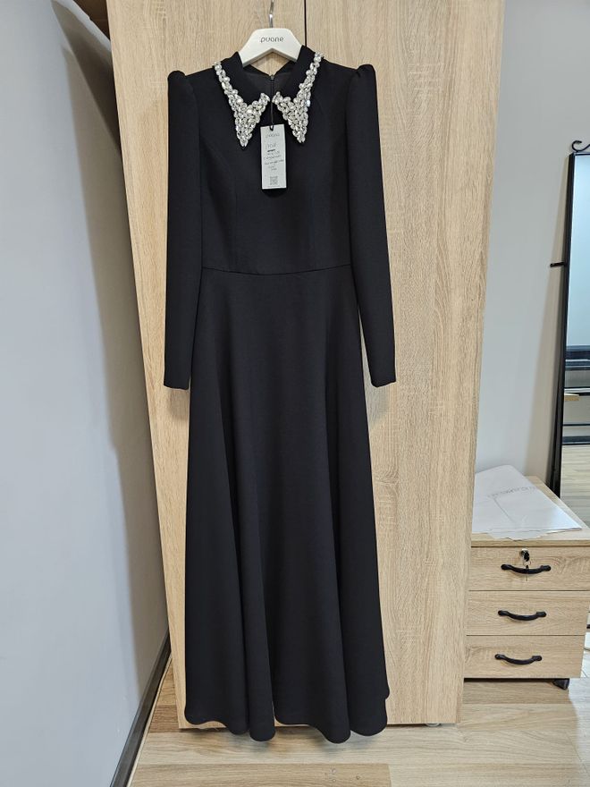 Puane Crna A kroj Skroman Elegantan Formalni Haljina Veleprodaja odjeće Skroman