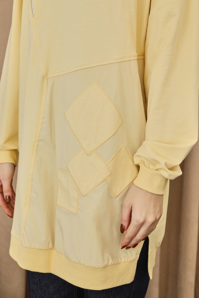 Puane Yellow Oversized Fit Casual Tunic Wholesale Clothing Work