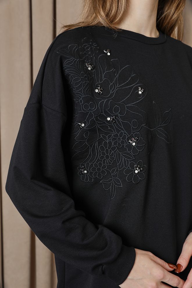 Puane Black Oversized Fit Casual Tunic Wholesale Clothing 5