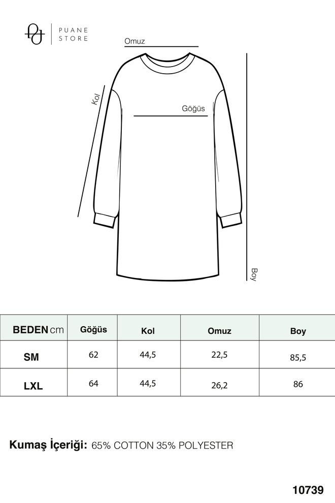 Puane Black Oversized Fit Casual Tunic Wholesale Clothing Work