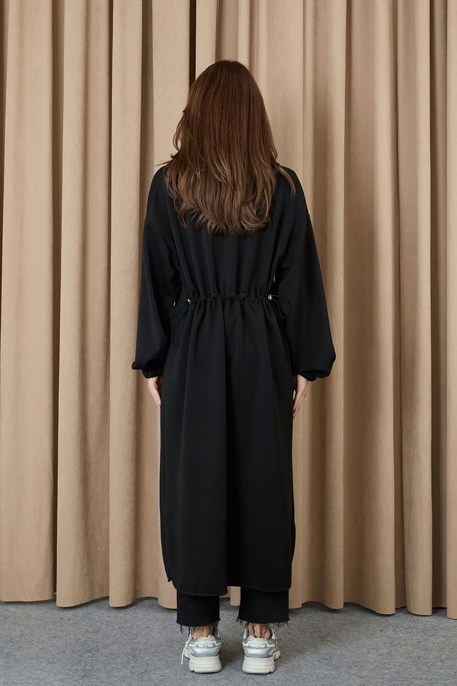 Puane Черное Оверсайз Пальто С Капюшоном И Пуховик Оптовая продажа одежды Повседневный