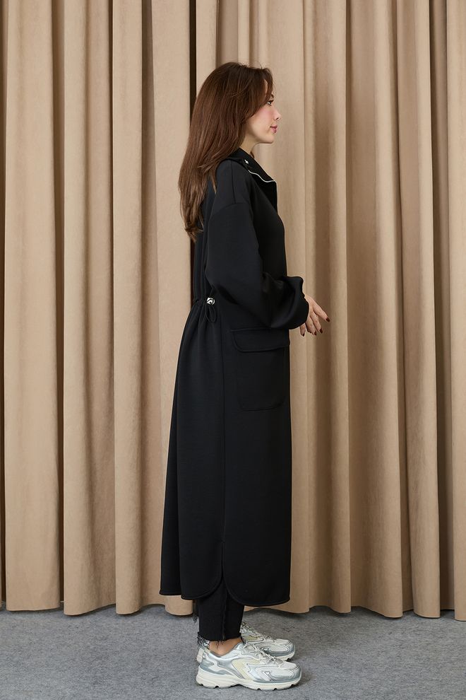 Puane Черное Оверсайз Пальто С Капюшоном И Пуховик Оптовая продажа одежды Весна