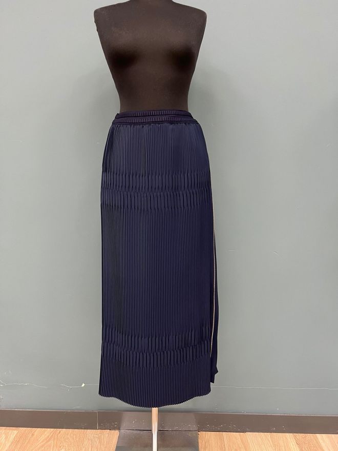 Puane Elegancka Granatowa Plisowana Spódnica Midi Hurtowa sprzedaż odzieży Formalny