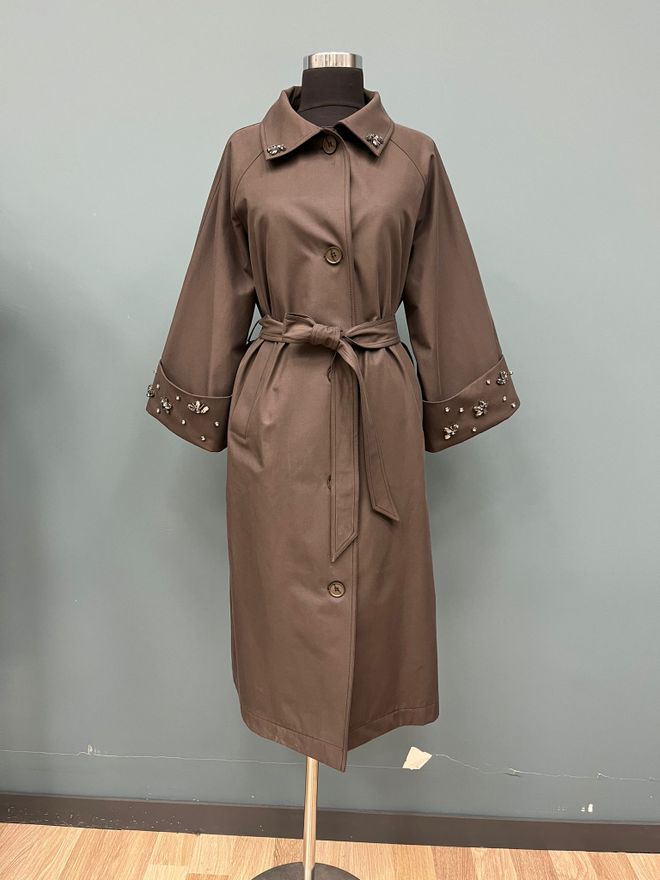 Puane Trenčev Kaput Braon Велепродаја одеће 0