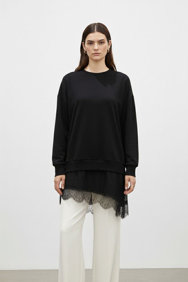 Puane Negro Casual Elegante Túnica Ropa al por mayor Casual