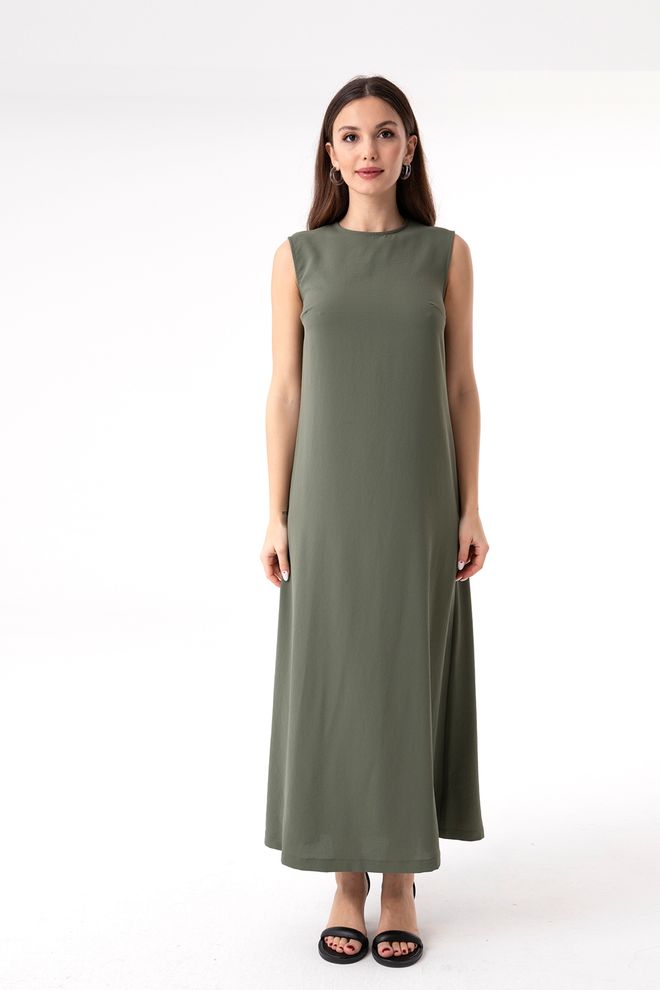 Puane Elegantné Zelené Šaty Bez Rukávov Typu Shift S Krátkymi Cap Rukávmi Veľkoobchod s oblečením Skromný