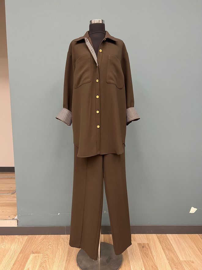 Puane Conjunto Marrón Elegante Modesto Ropa al por mayor Modesto