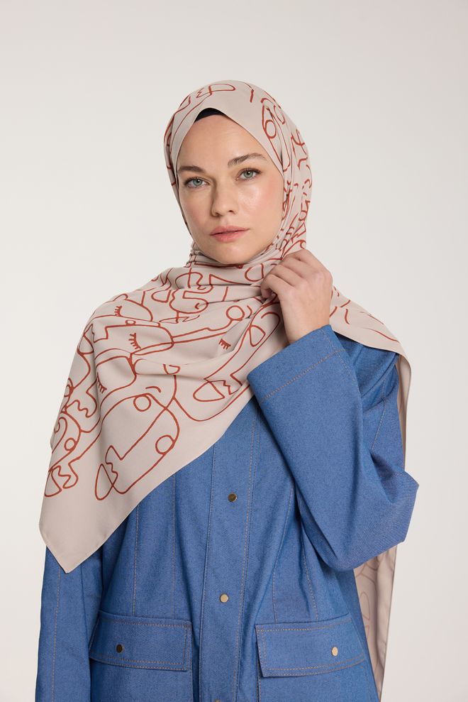 Pure Scarfs Pure Tone Şal Bej Toptan Giyim 0