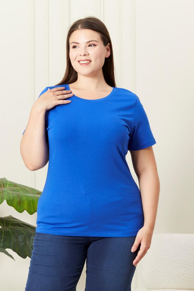 RMG Azul Casual Tamanho Grande T Shirt Roupas por atacado Tamanho grande