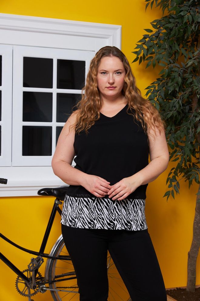 RMG Black Plus Size Blouse Wholesale Clothing Plus Size