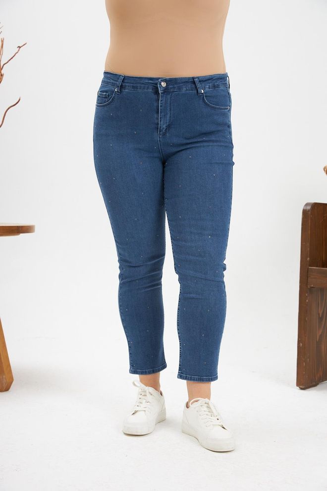 RMG Τζιν Mom Μπλε Casual Με Skinny Πόδι Χονδρικό εμπόριο ενδυμάτων Casual
