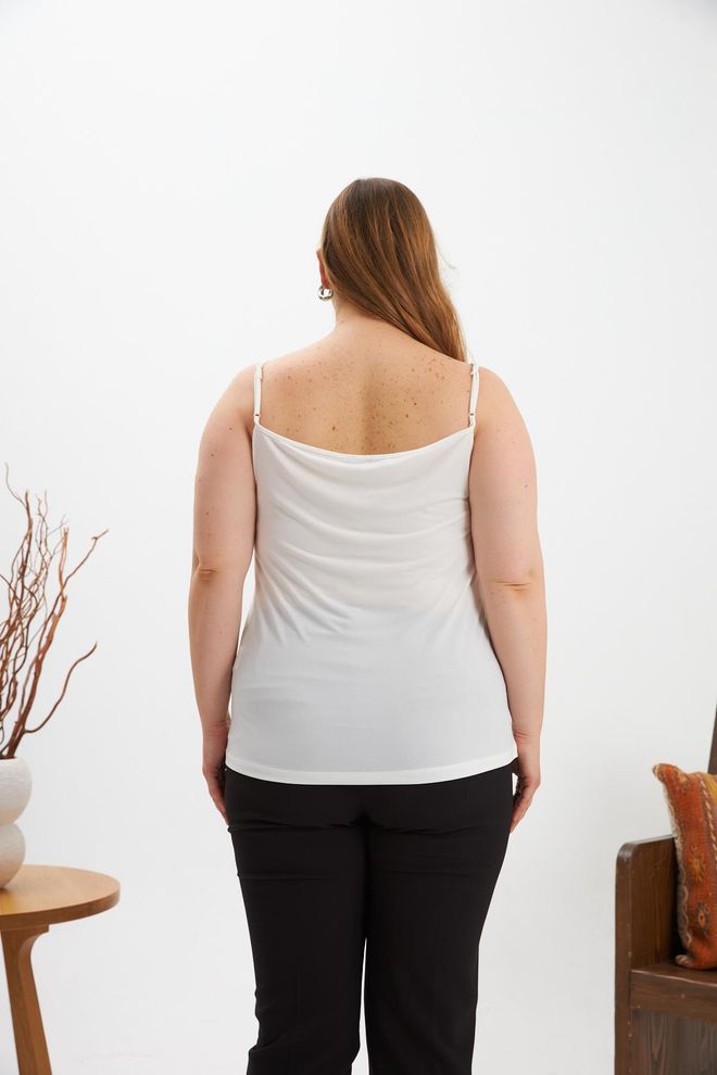 RMG White Fitted Sleeveless Casual Tshirt Wholesale Clothing Spring