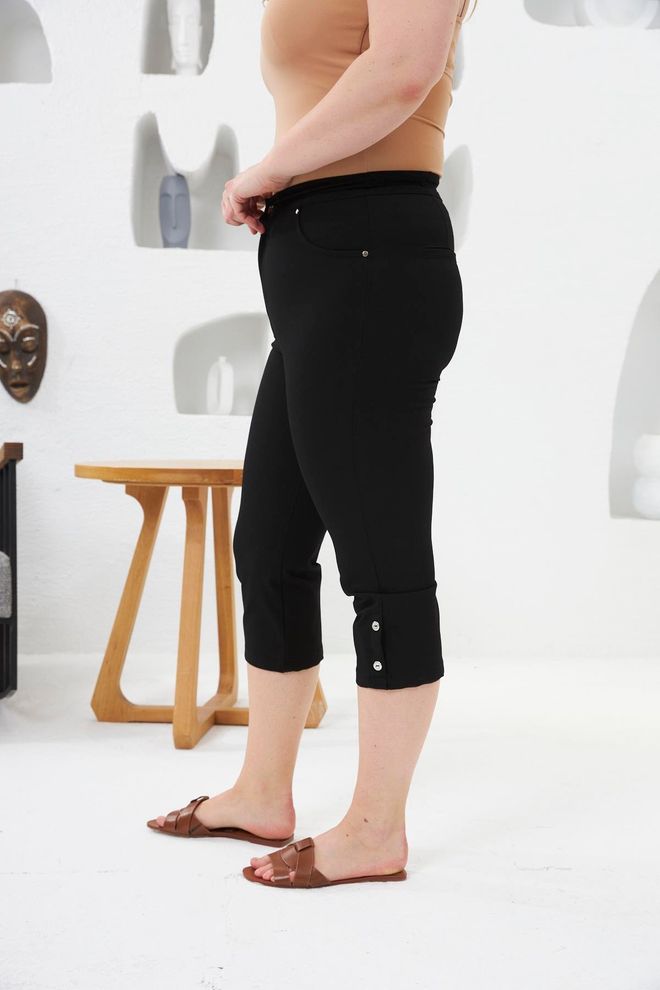 RMG Black Casual Plus Size Tregging Pants Wholesale Clothing Plus Size