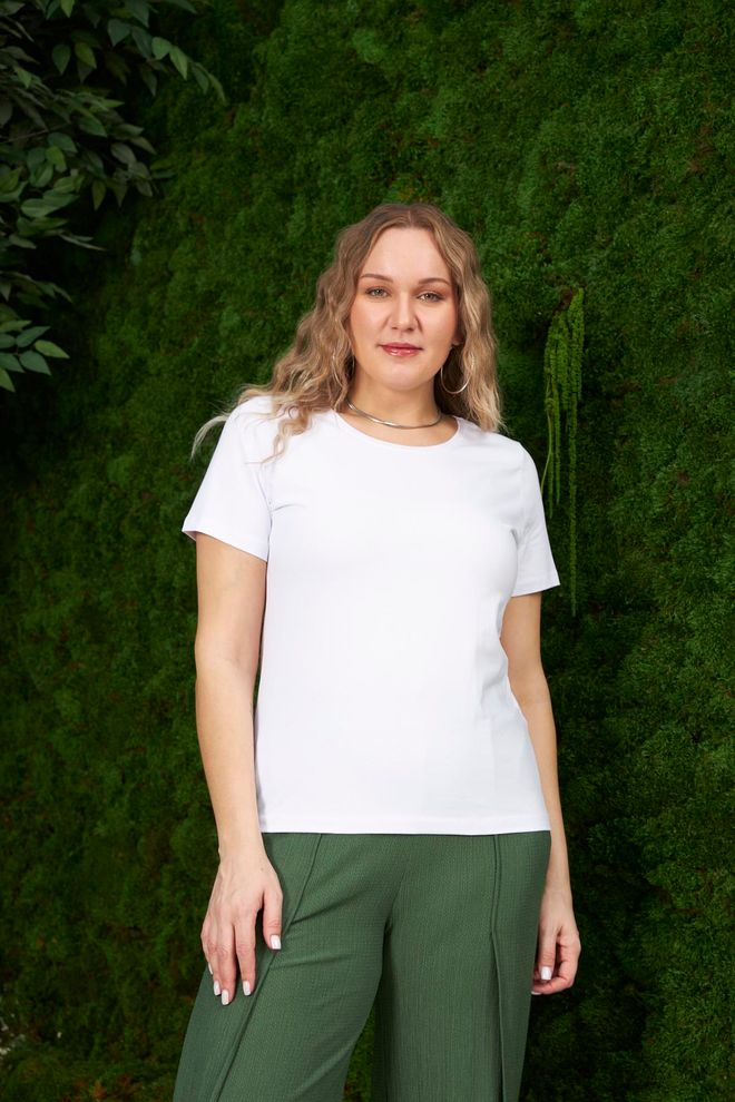 RMG Футболка Белый Повседневный Плюс Размер Оптовая продажа одежды Плюс Размер