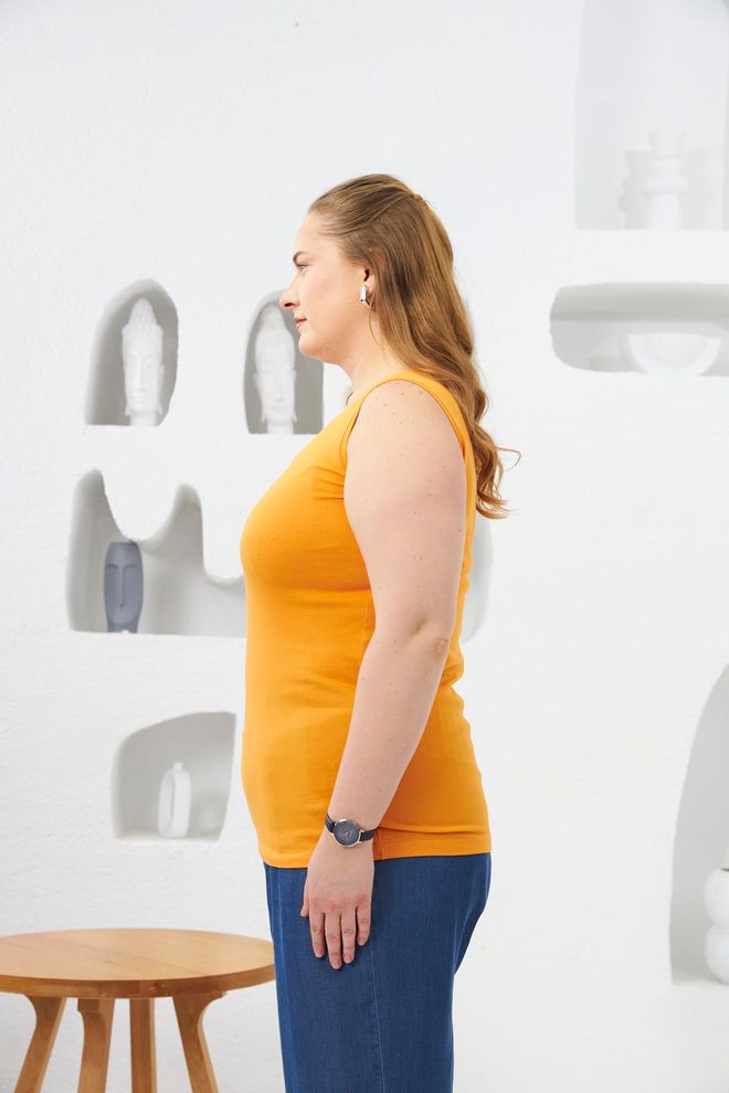 RMG Oranžová Neformálny Plus Size Tričko Veľkoobchod s oblečením 1