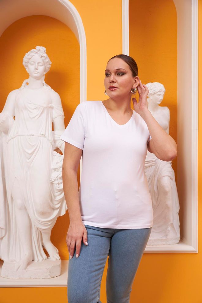 RMG Balta Kokteilinė Marškinėliai Apykaklė Su Sparneliais Naktinių Stiliaus Didmeninė prekyba drabužiais Mokyklos šventė