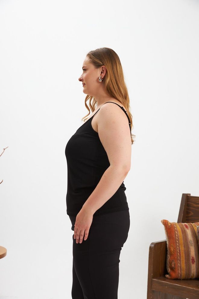 RMG Black Casual Plus Size Tshirt With Scoop Neck Wholesale Clothing 1