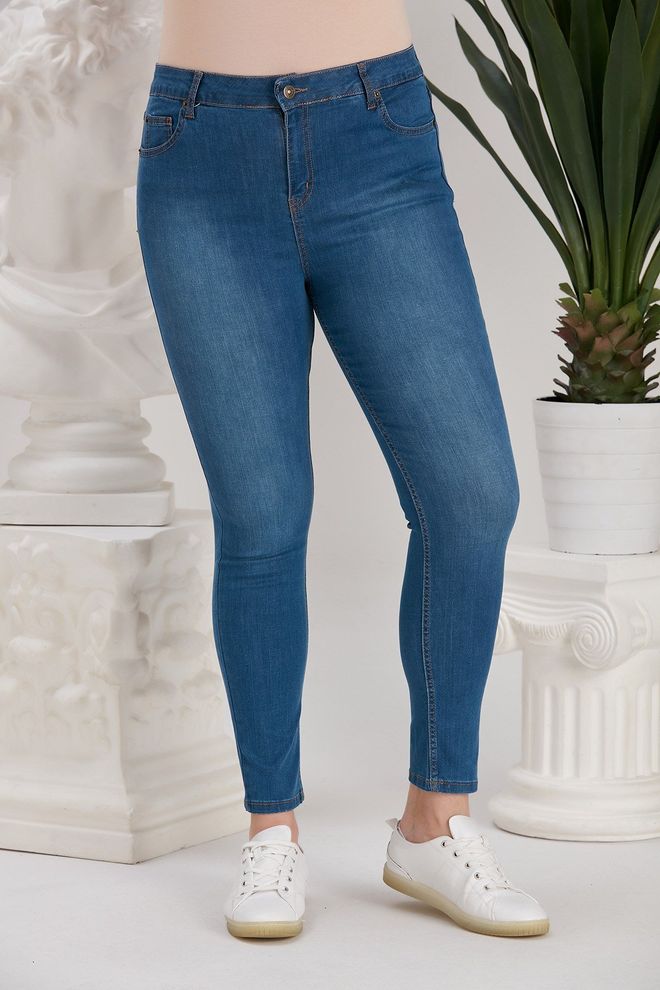 RMG Μπλε Casual Skinny Mom Τζιν Χονδρικό εμπόριο ενδυμάτων Casual